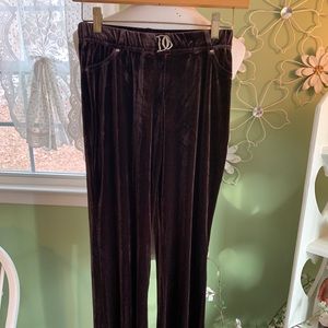 QQ USA brown velour pants XS vintage